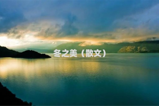 冬之美（散文）